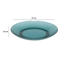 Plato llano ESTIVA 27cm verde de poliestireno