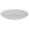 Plato llano LOUISE blanco de vidrio 25cm