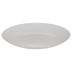 Plato llano LOUISE blanco de vidrio 25cm