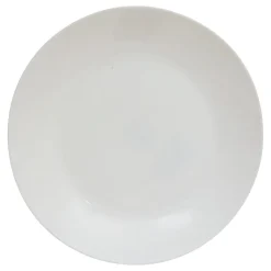 Plato llano LOUISE blanco de vidrio 25cm