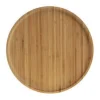 Plato llano natural de bambú 26.5Cm