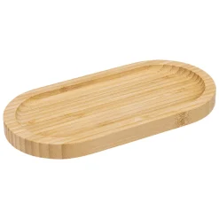 Plato Llano Ovalado De Bambú 20x10Cm