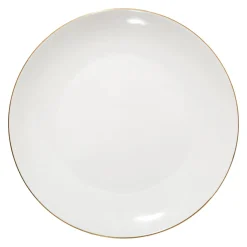 Plato Llano Petit Salón Blanco con Borde Dorado 27