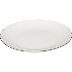 Plato Llano Petit Salón Blanco con Borde Dorado 27
