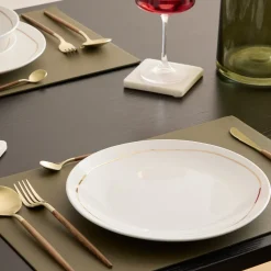Plato llano SELENA blanco de porcelana 26cm