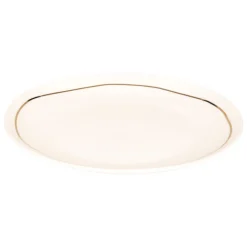 Plato llano SELENA blanco de porcelana 26cm