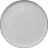 Plato Llano Sublima Gris Claro De Porcelana 27cm