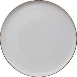 Plato Llano Sublima Gris Claro De Porcelana 27cm