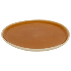Plato llano WONJA marrón de cerámica 27cm