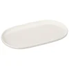 Plato Ovalado Nora Blanco De Porcelana 18x30cm