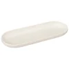 Plato Ovalado Nora Blanco De Porcelana 9x23cm
