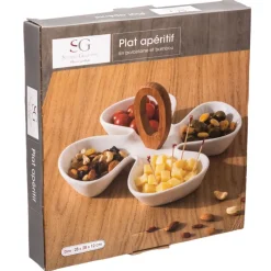 Plato Para Aperitivos C/4 Divisiones