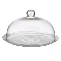 Plato para tarta de vidrio con tapa 30cm