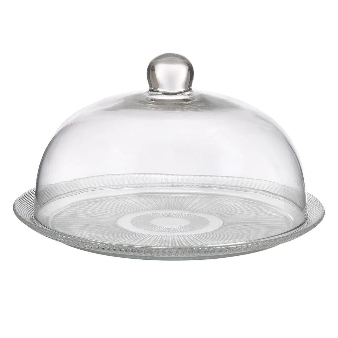 Plato para tarta de vidrio con tapa 30cm