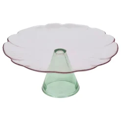 Plato para tarta FLEUR DE ROSE de vidrio D28cm