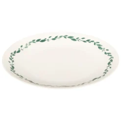 Plato postre LAURIER blanco de porcelana 19cm