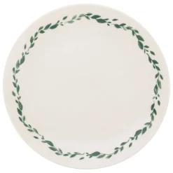 Plato postre LAURIER blanco de porcelana 19cm