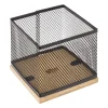 Portalápices De Metal/Bambú 10x10