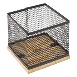 Portalápices De Metal/Bambú 10x10