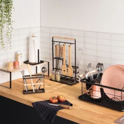 Portarrollos Cocina Metal/Madera 15x30Cm