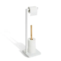 Portarrollos wc bambú NATUREO blanco