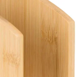 Porta Servilletas Vertical De Bambú 13x6.2x10cm