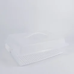Porta Tartas De Plástico Rect.Blanco