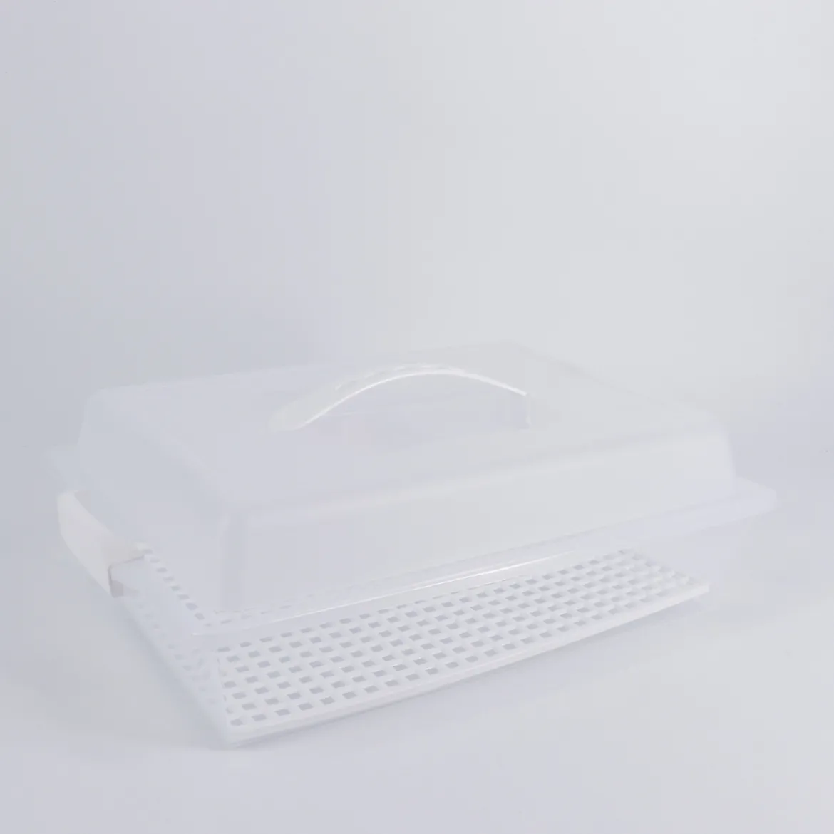 Porta Tartas De Plástico Rect.Blanco