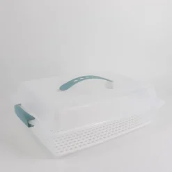 Porta Tartas Rectangular Azul