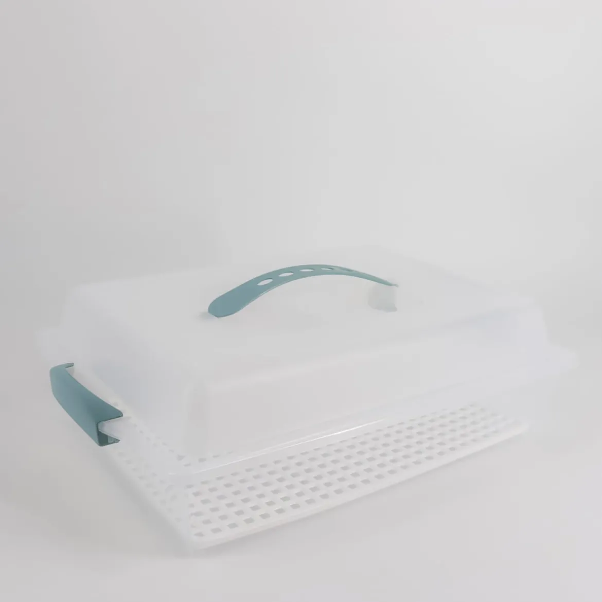 Porta Tartas Rectangular Azul