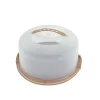 Porta tartas redonda beige 34,5cm