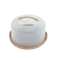 Porta tartas redonda beige 34,5cm
