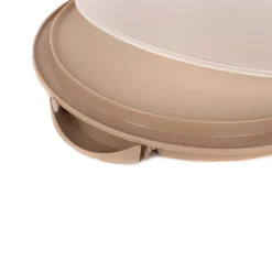 Porta tartas redonda beige 34,5cm