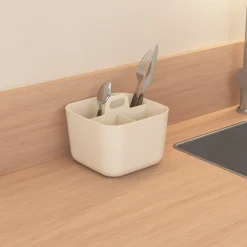 Portautensilios de 4 módulos POLY beige