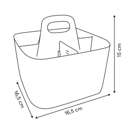 Portautensilios de 4 módulos POLY beige
