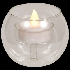 Portavelas con vela led BOLA