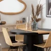 Portavelas De Madera Beige Uma 16cm
