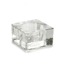 Portavelas De Vidrio 6x6x3Cm