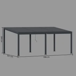 Pérgola AVILA Gris Grafito 3.5x6M