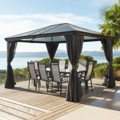 Pérgola BELIZE gris graphite 3x3,6m