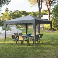 Pérgola EASYUP gris ardosia 3x3m