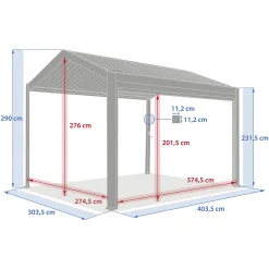Pérgola ECOZIA beige/lino 4x3m
