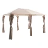 Pérgola SANTORINI argile/lin con cortinas 3x4m