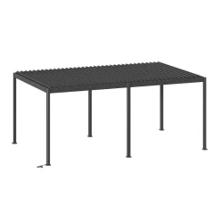 Pérgola ÉVORA gris grafito 3.6x3.6m