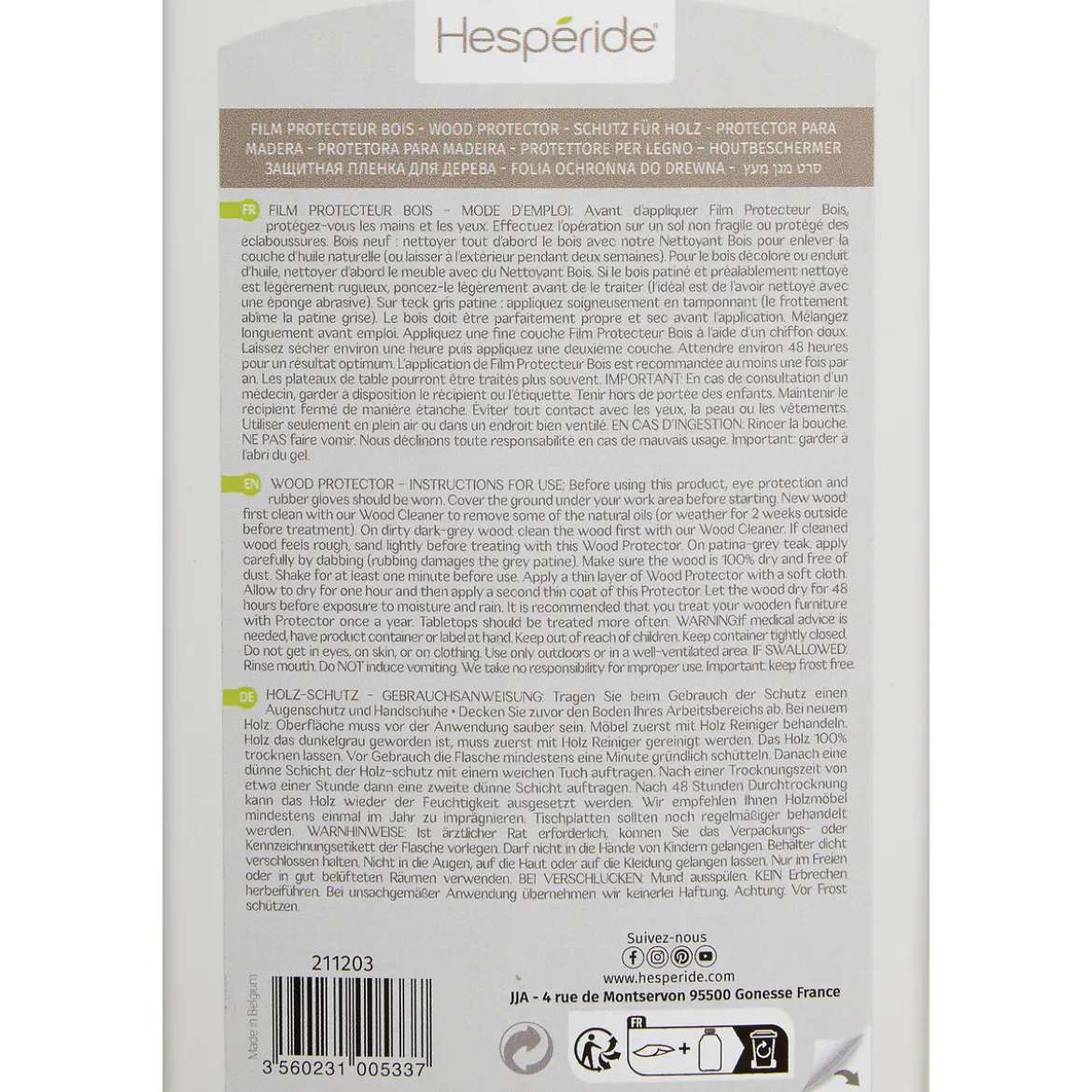 Protector de maderas de exterior 1L