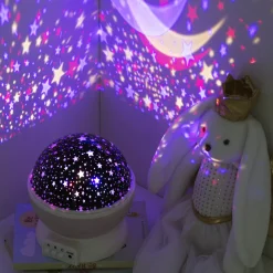 Proyector P/Niños Giratorio C/ Estrellas
