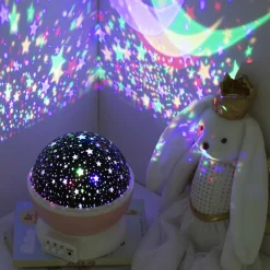 Proyector P/Niños Giratorio C/ Estrellas