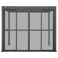 Puertas para pérgola EVORA gris oscuro 3m