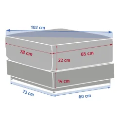 Puf ALLURE de aluminio avoine