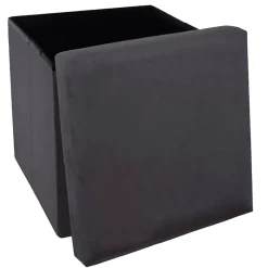 Puf C/Almacenaje Gris 38x38x38Cm